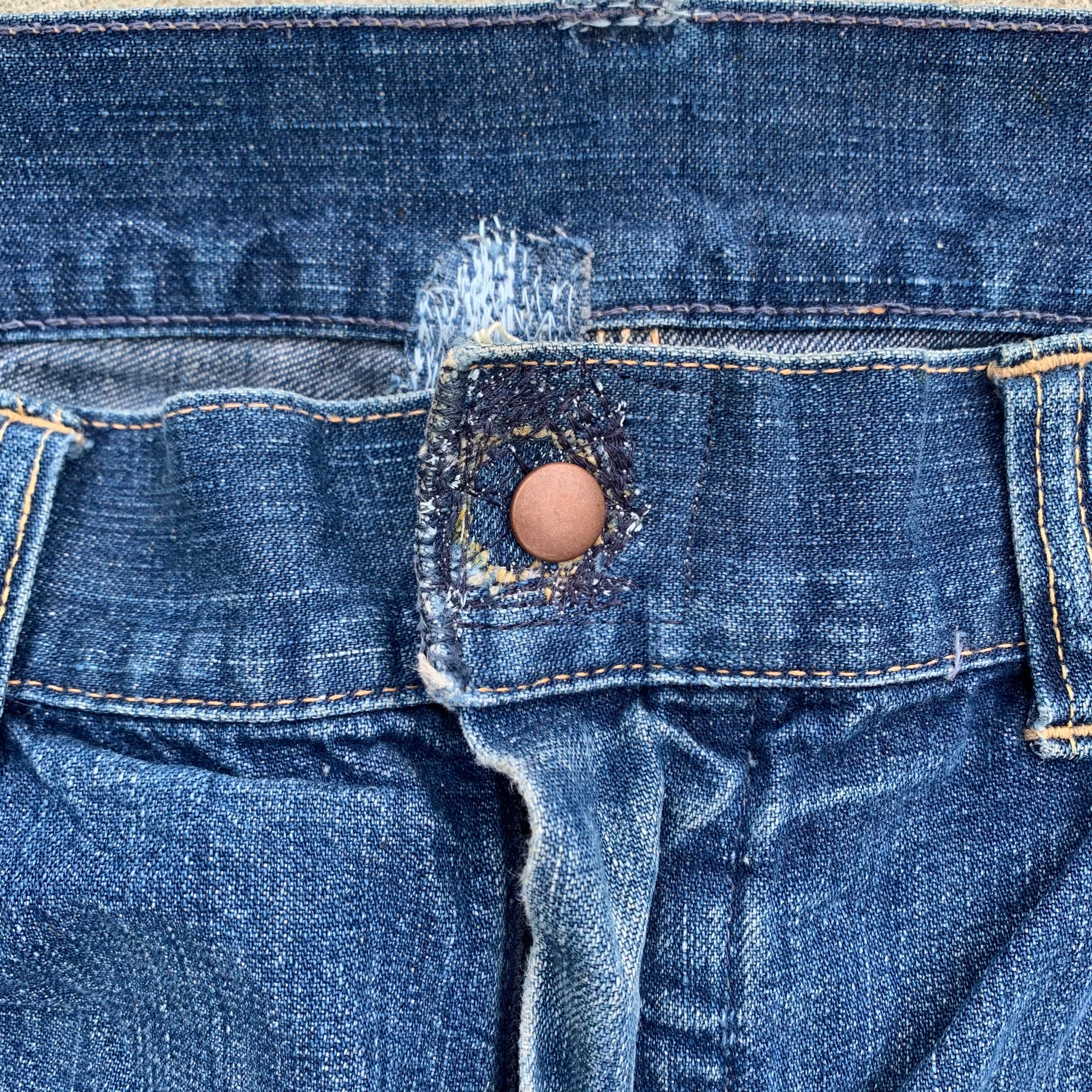 1950's Strong Reliable Denim Carpenter Jeans 32" x 30"