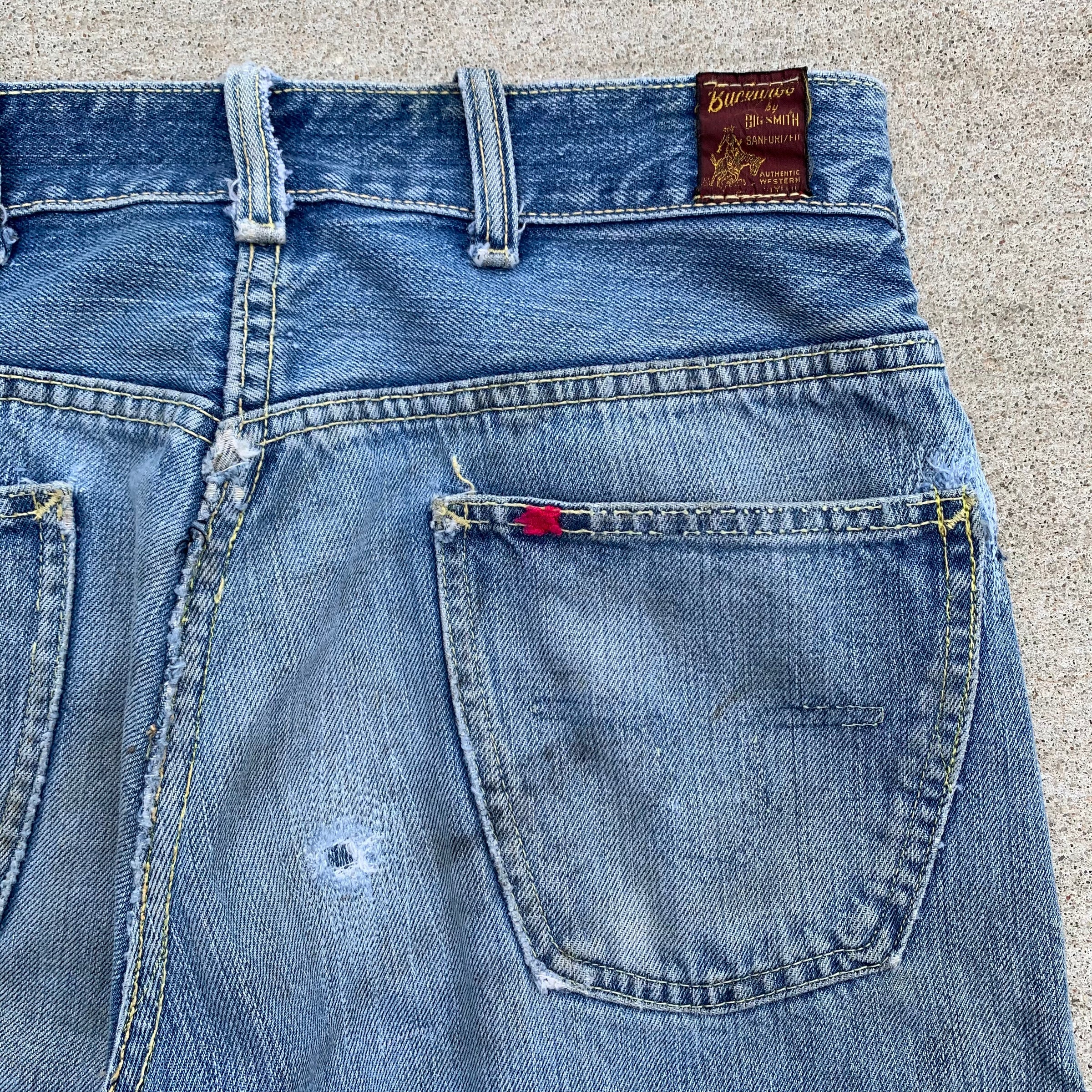 1960's Buckaroo by Big Smith Light Wash Straight Leg Denim Jeans 28.5" x 30"