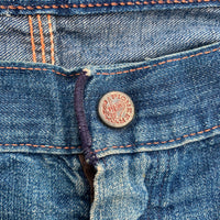 1940's Sun Faded Pioneer Brand Denim Carpenter Jeans 39.5" x 28.25"