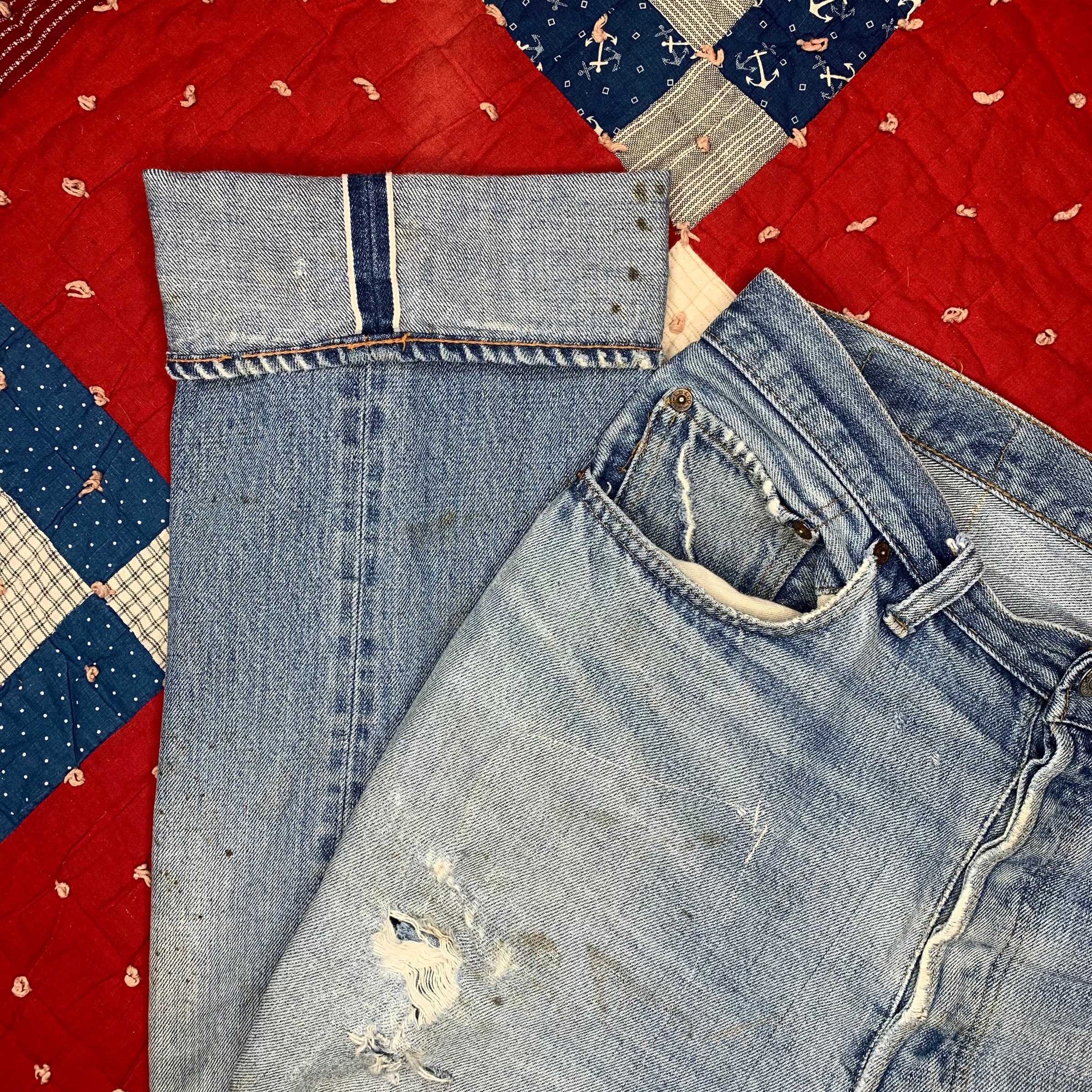 1970’s Single Stitch Levi’s 501 Redlines 37” Waist