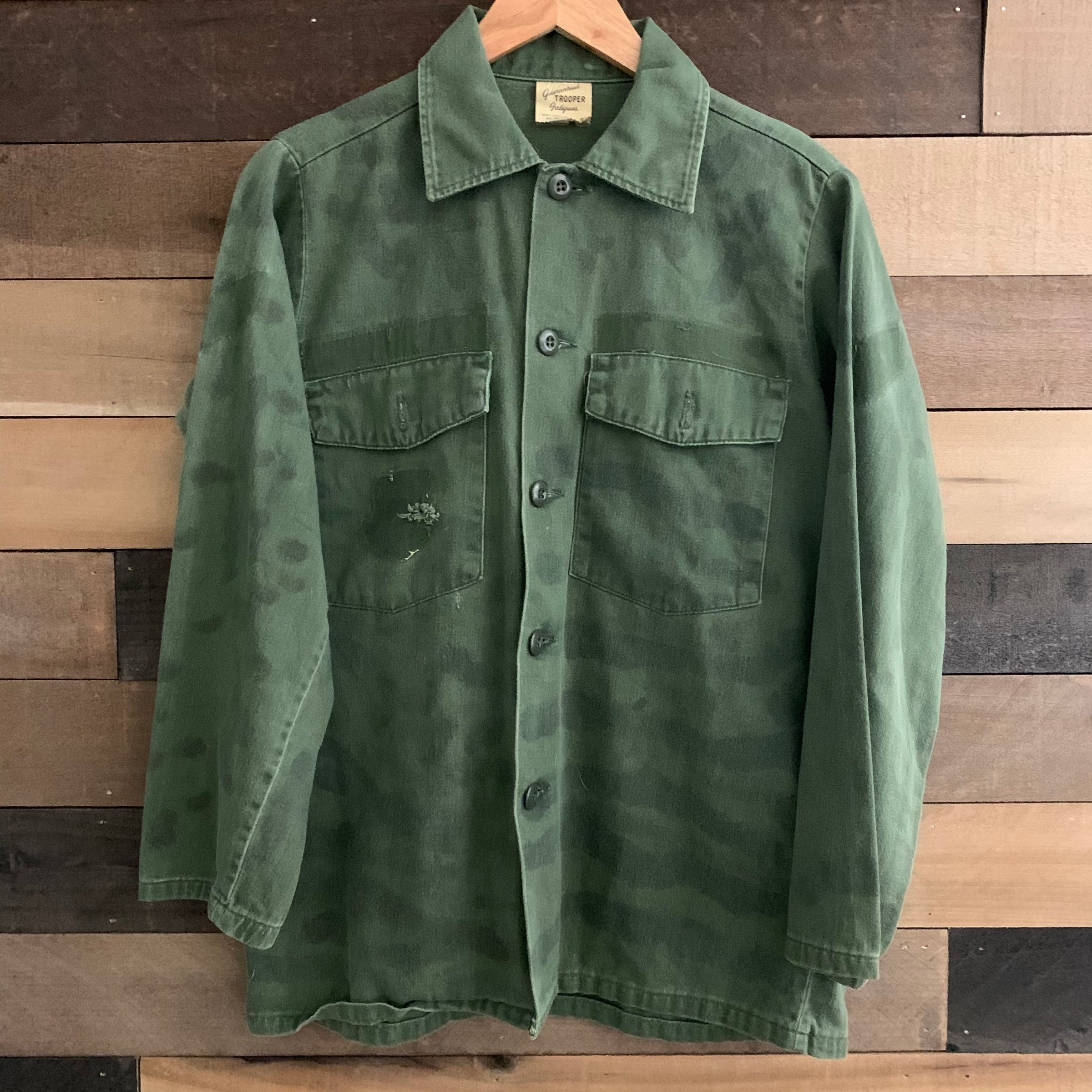 1960's-1970's Third Pattern Homemade Camo OG-107 Fatigue Shirt
