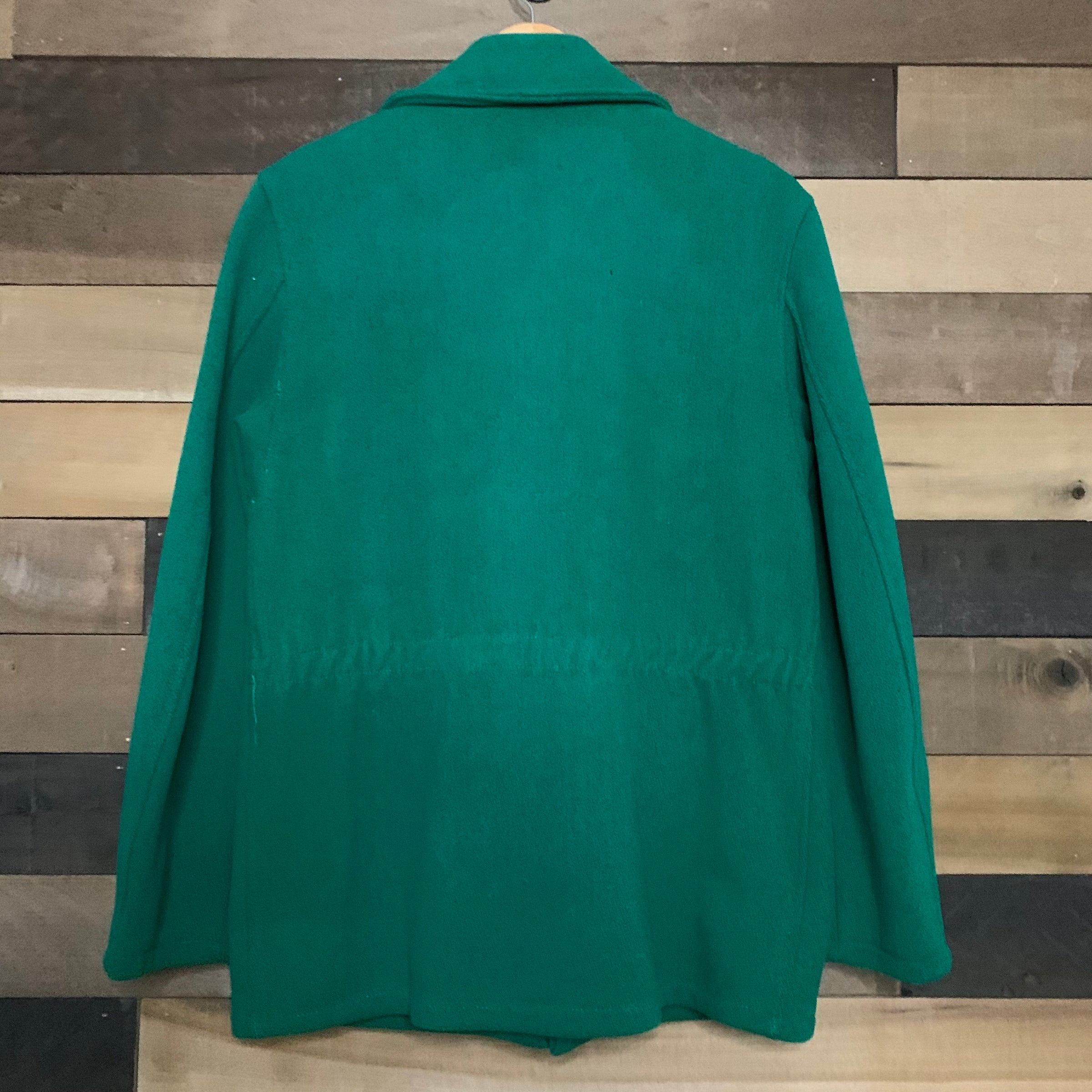 1940's Green Wool Belted Car Coat Medium