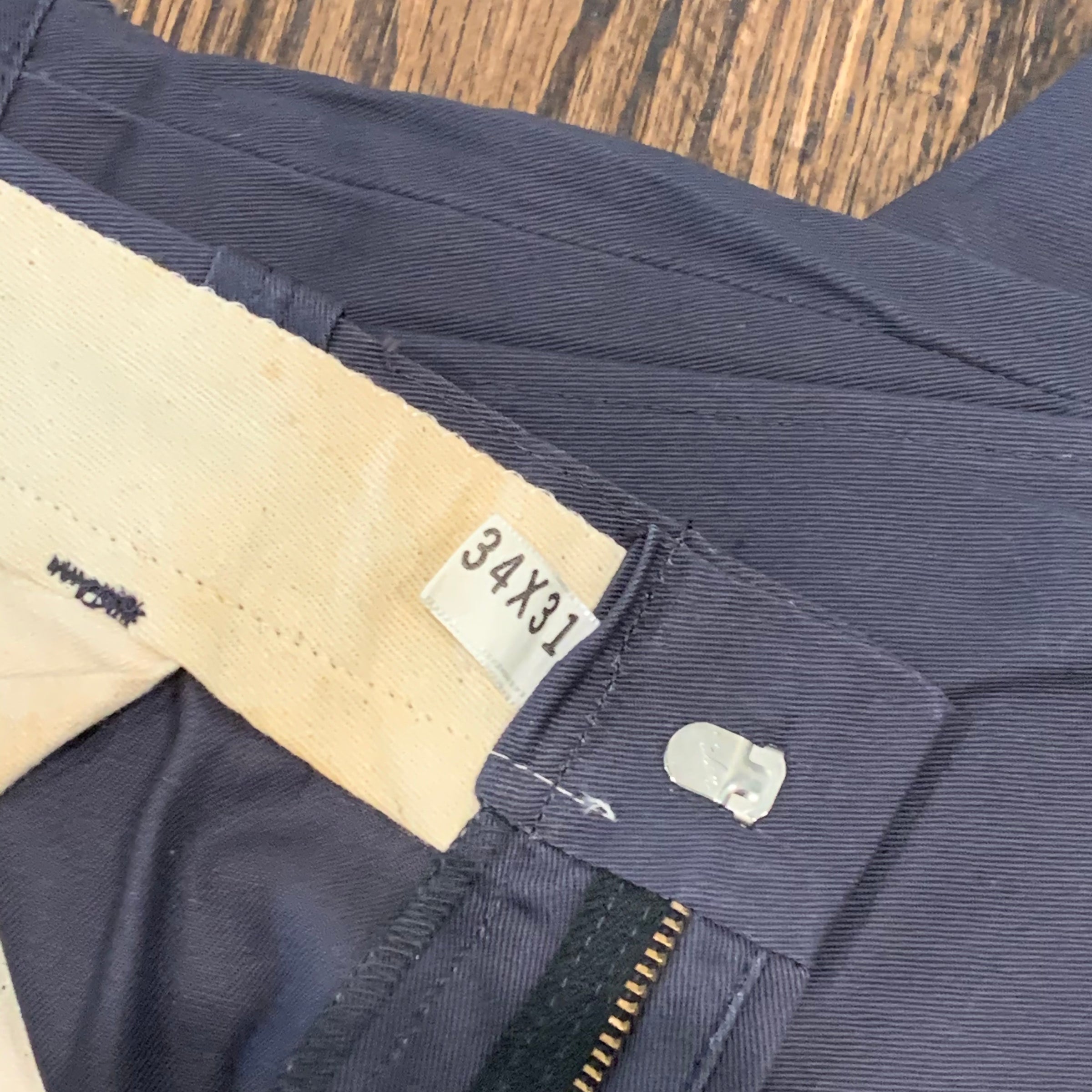 1950's/1960's Deadstock Topps Work Pants 34" Waist 32" Inseam