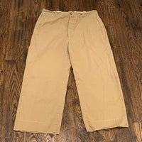 1950's Cropped Khaki Pants 34" Waist