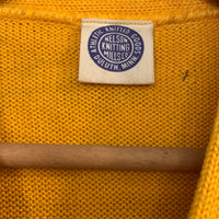 1950’s Sunflower Varsity Letterman Cardigan Sweater Medium