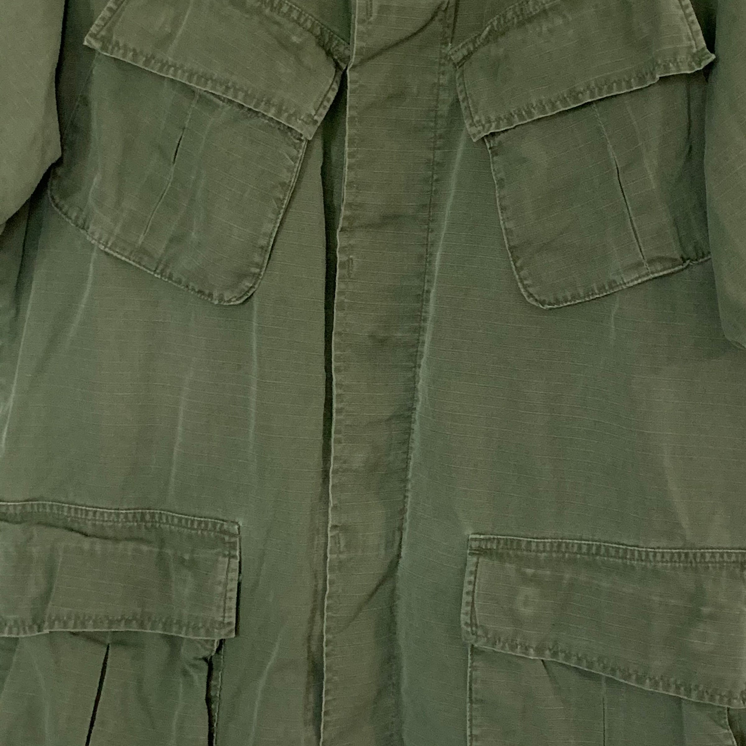 1960's Vietnam War Short Sleeve Ripstop Jungle Jacket Medium Short