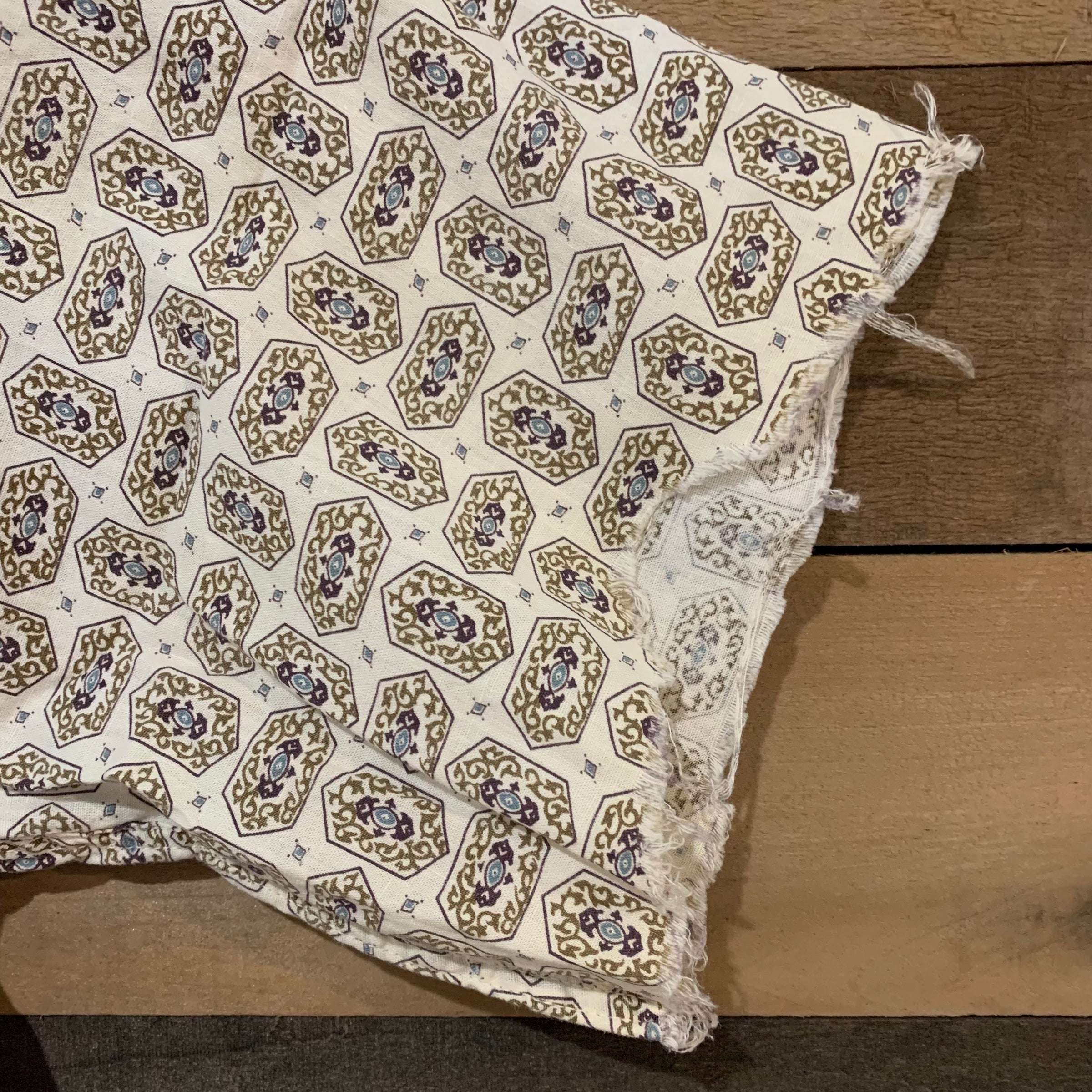 1950’s Patterned Short Sleeve Camp Collar Shirt