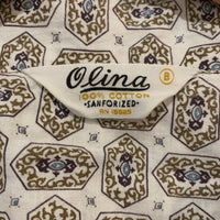 1950’s Patterned Short Sleeve Camp Collar Shirt