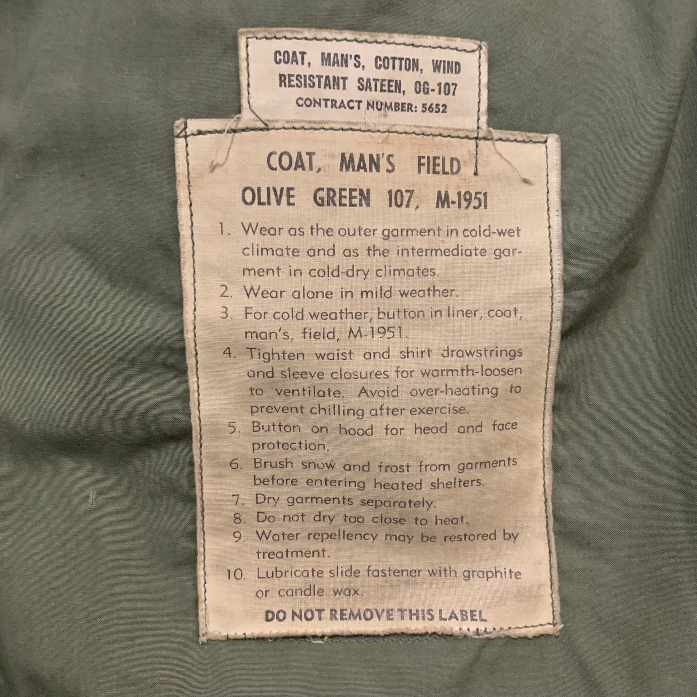 1950's Early Contract US Army Patched M-1951 Field Jacket