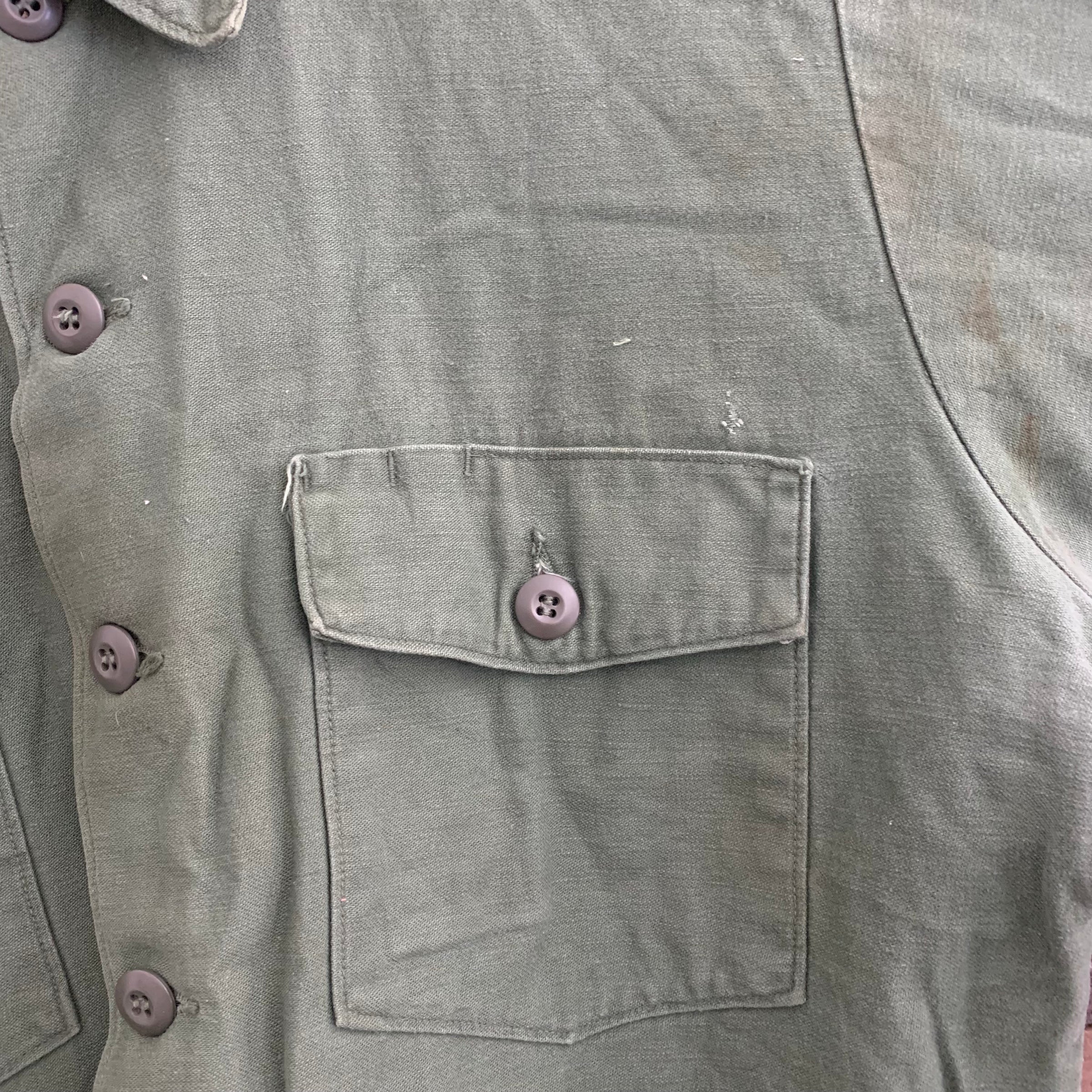 1960's Vietnam War OG-107 Fatigue Shirt XL