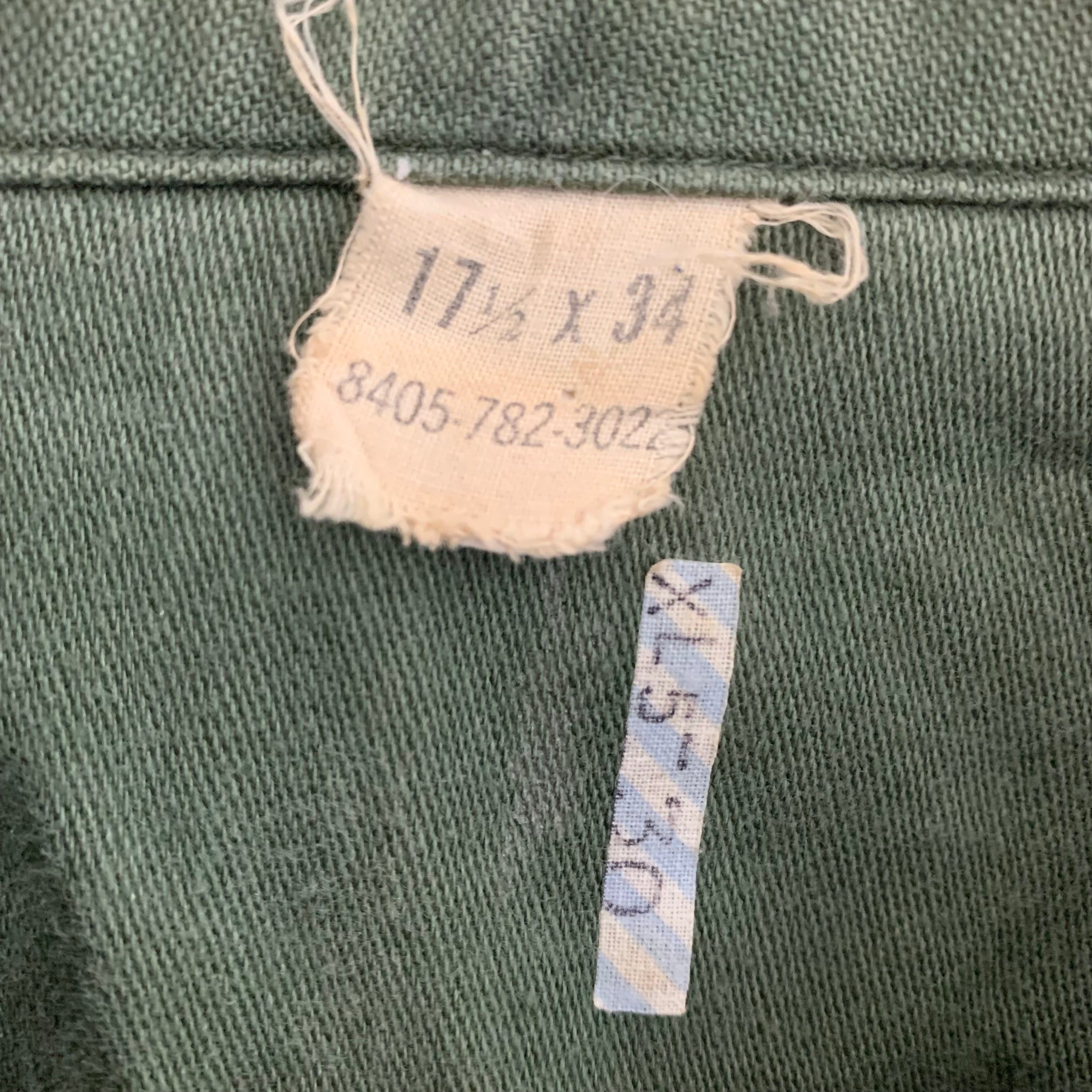 1960's Vietnam War OG-107 Fatigue Shirt XL