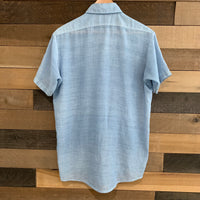 1970's Paper Thin Sears Short Sleeve Chambray Work Shirt Large