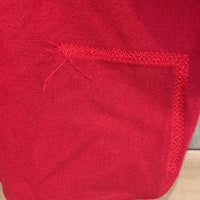 1950's LL Bean Script Label Red Wool Flannel Shirt with Leather Elbows M/L