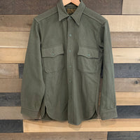 1950's US Navy Green Wool Flight Shirt BuAero Small