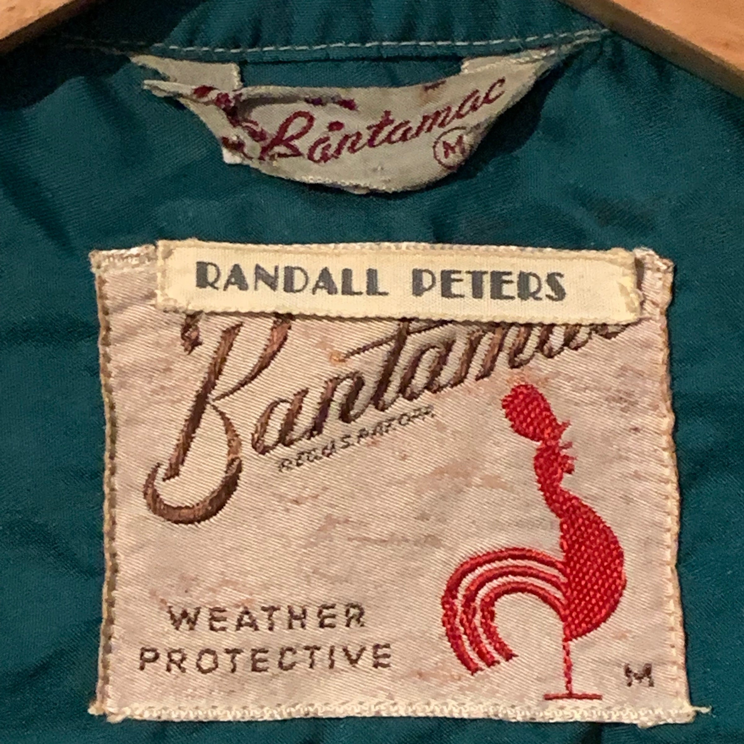 1940’s Dark Green Bantamac Weatherproof Cinched Jacket M/L