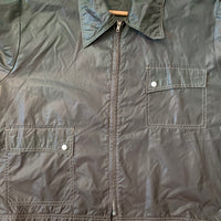 1960's Forest Green Amerex Nylon Jacket With Misaligned Pockets XL