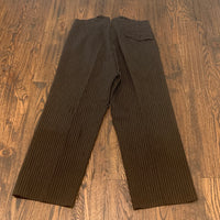 1890’s-1900’s Black and Grey Pinstriped Trousers 34" Waist