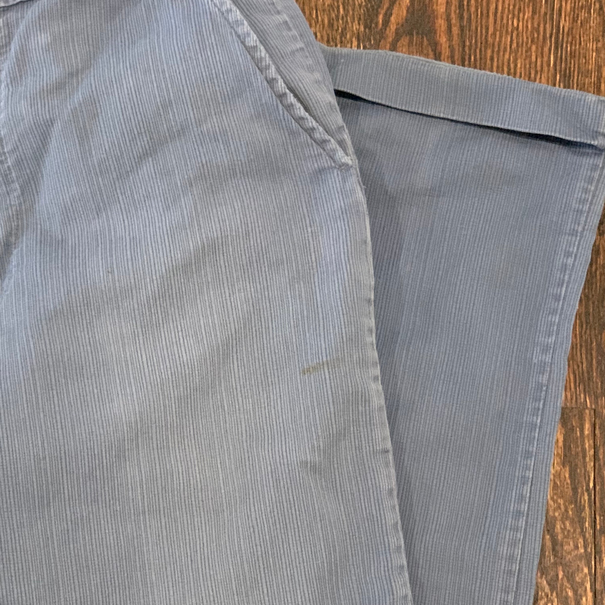 1950's/1960’s Blue Cord-Like Textured Cotton Pants 26" Waist