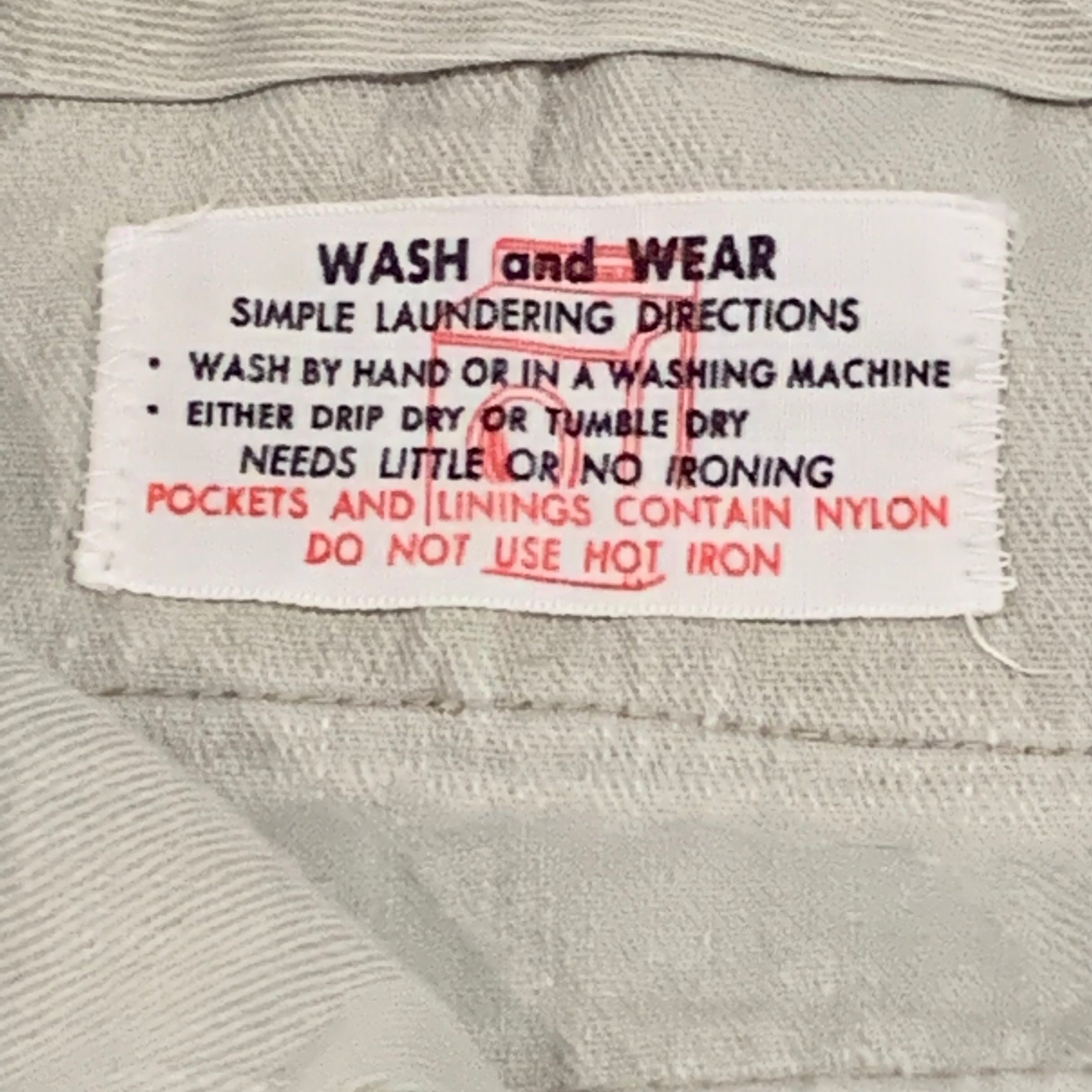 1960's/1970's Wash and Wear Brand Khaki Pants 27" Waist
