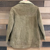 1960's Jo-o-Kay Suede Leather Shearling Lined Western Jacket Medium