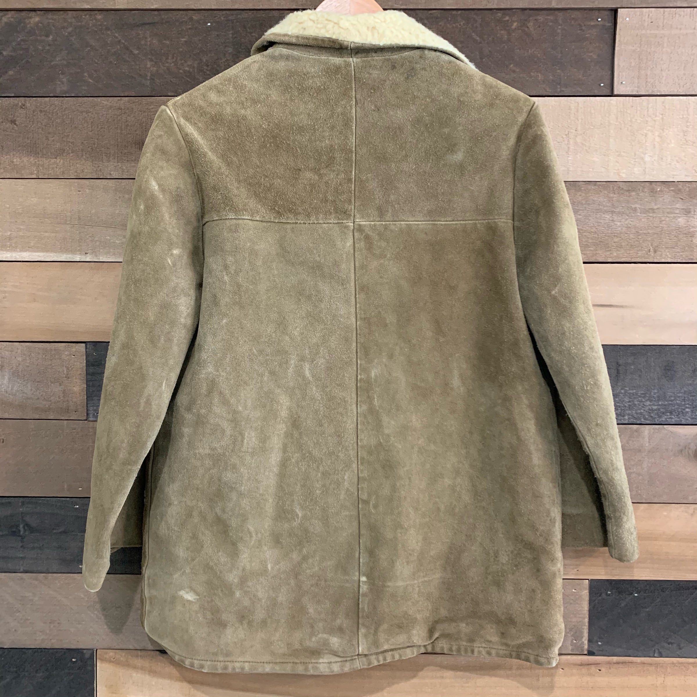 1960's Jo-o-Kay Suede Leather Shearling Lined Western Jacket Medium