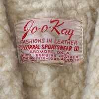 1960's Jo-o-Kay Suede Leather Shearling Lined Western Jacket Medium