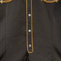 1930's Personalized Chain-Stitched Gabardine Western Rodeo Shirt Small