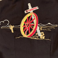 1930's Personalized Chain-Stitched Gabardine Western Rodeo Shirt Small