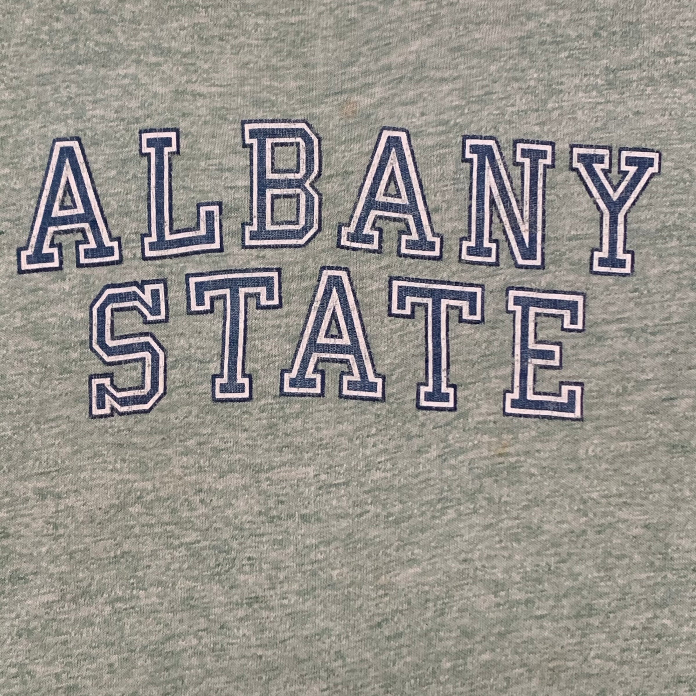 1960's Albany State Heather Green Ringer T-Shirt S/M