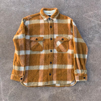 1950’s Spatz Orange Plaid CPO Shirt Jacket Small