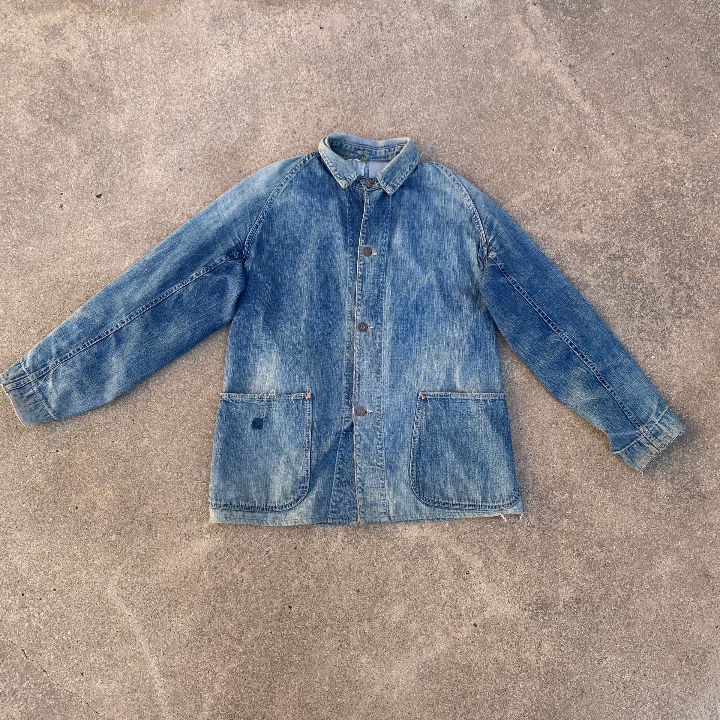 1930’s Two Pocket Raglan Denim Chore Coat