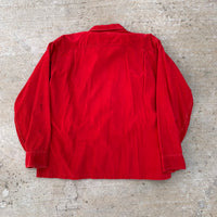 1950’s/60’s Pilgrim Red Corduroy Loop Collar Shirt Large
