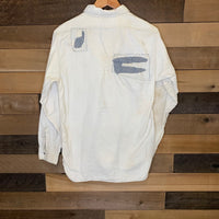 1950’s Repaired White Sun Valley Flannel M/L