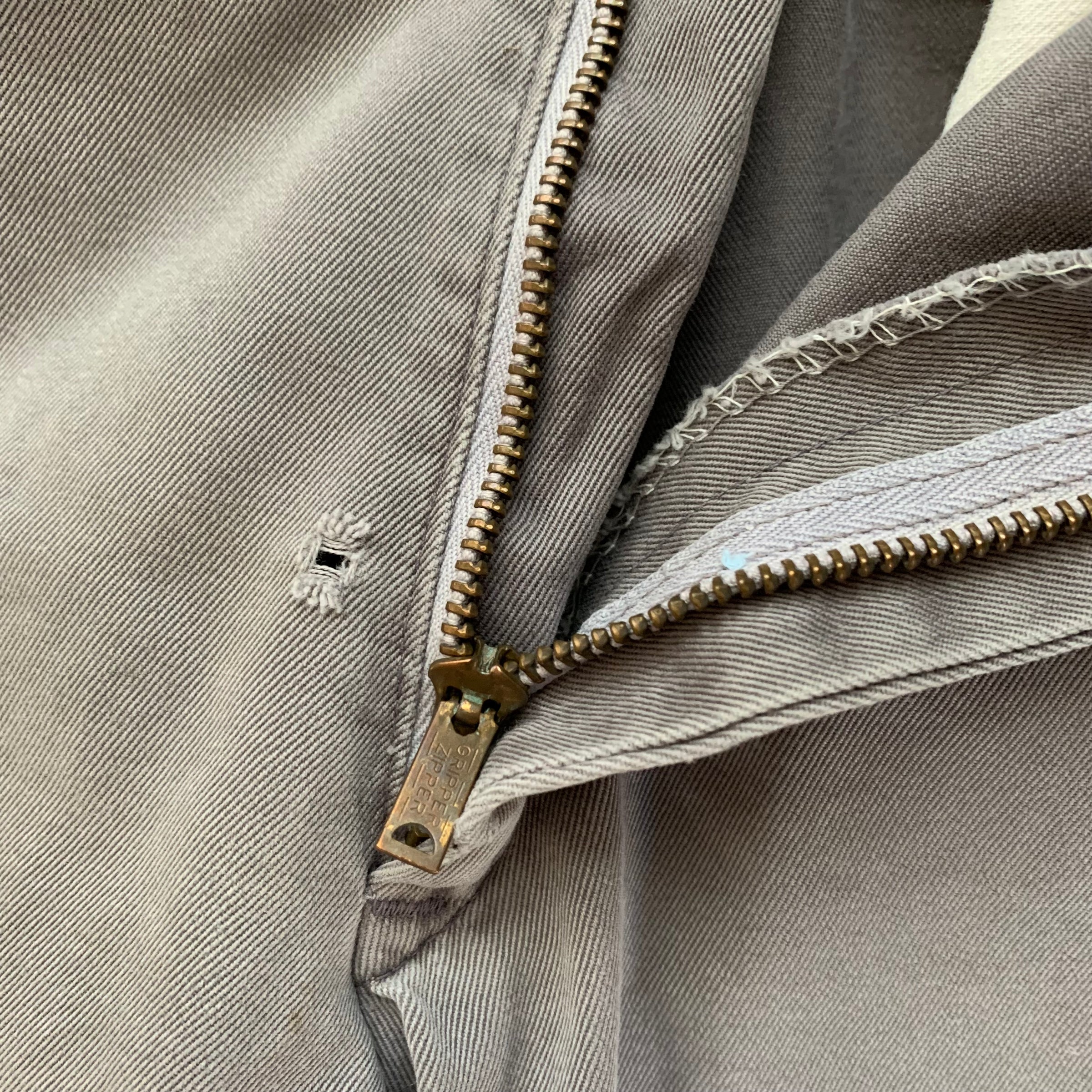 1950’s Grey Fly’s Army Cloth Work Pants 27” x 30.5”