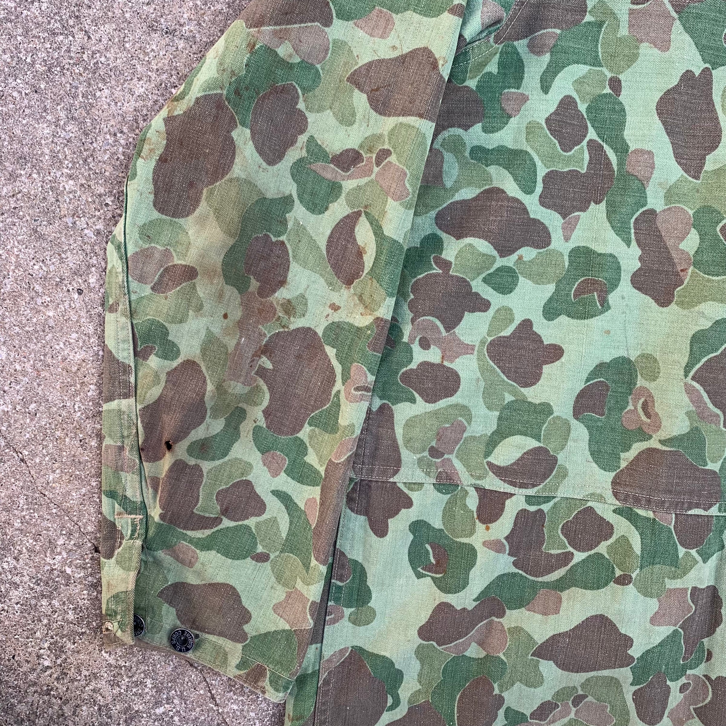 1940’s WWII Reversible Frogskin Camo P-44 Jacket Large