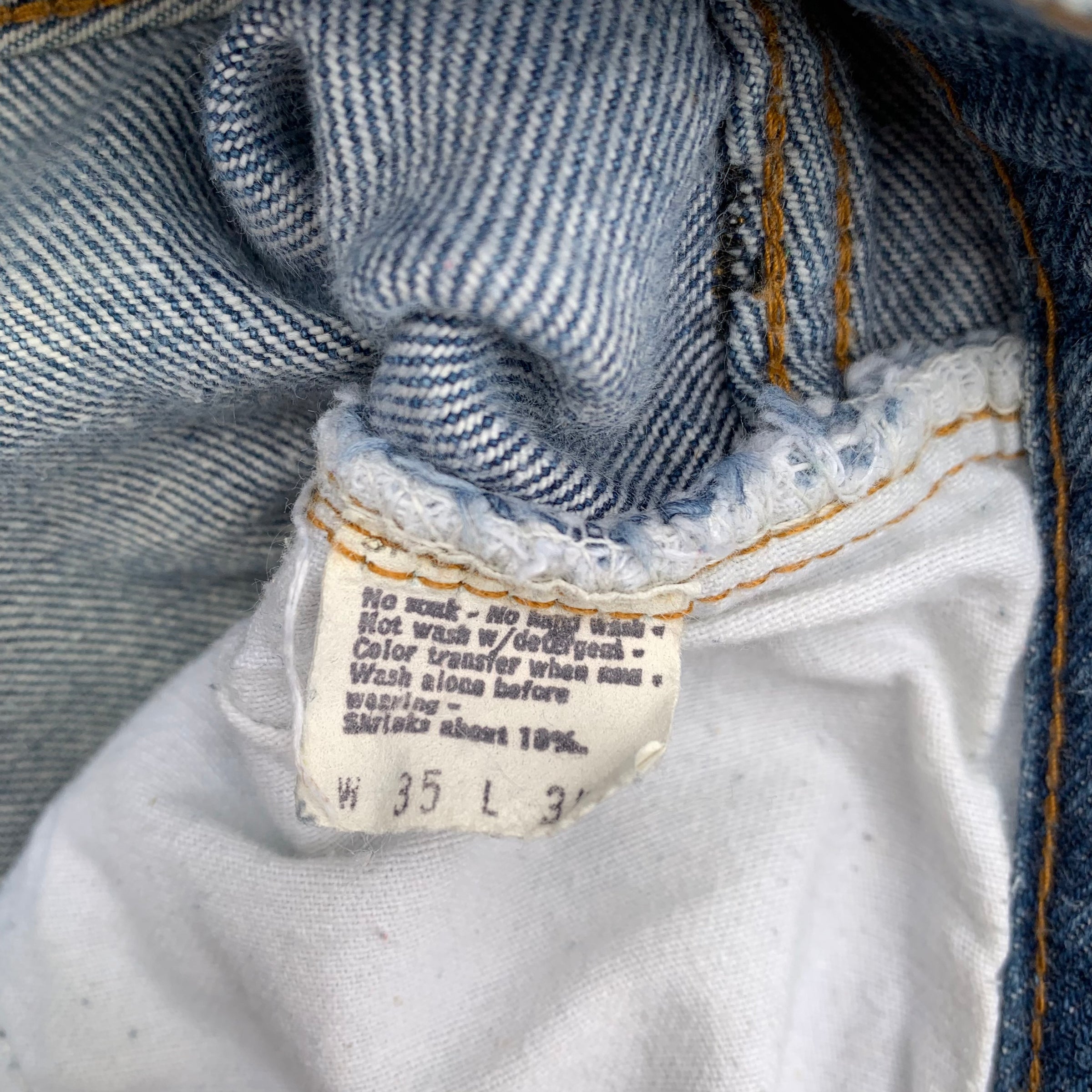 1980’s Levi’s 501 Redline Selvedge Denim Jeans 33” x 30.5”