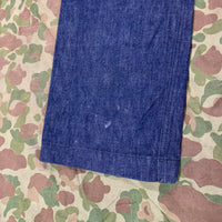 1940’s WWII US Navy Denim Dungarees 29” x 30”