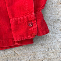 1950’s/60’s Pilgrim Red Corduroy Loop Collar Shirt Large