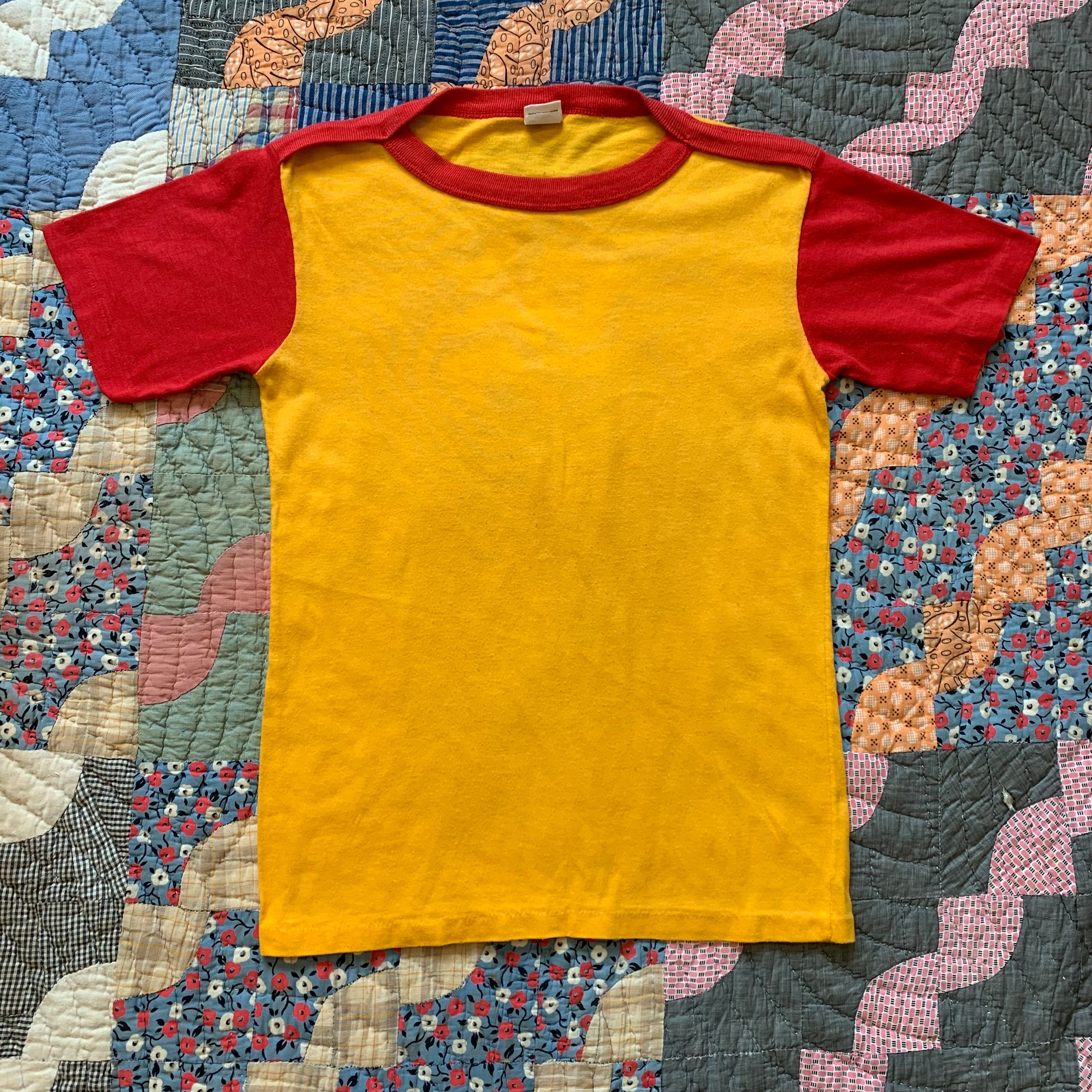 1970's K-Mart Yellow/Red Blank T-Shirt XS