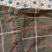 1960's Brown Plaid Short Sleeve Button Down Shirt Small