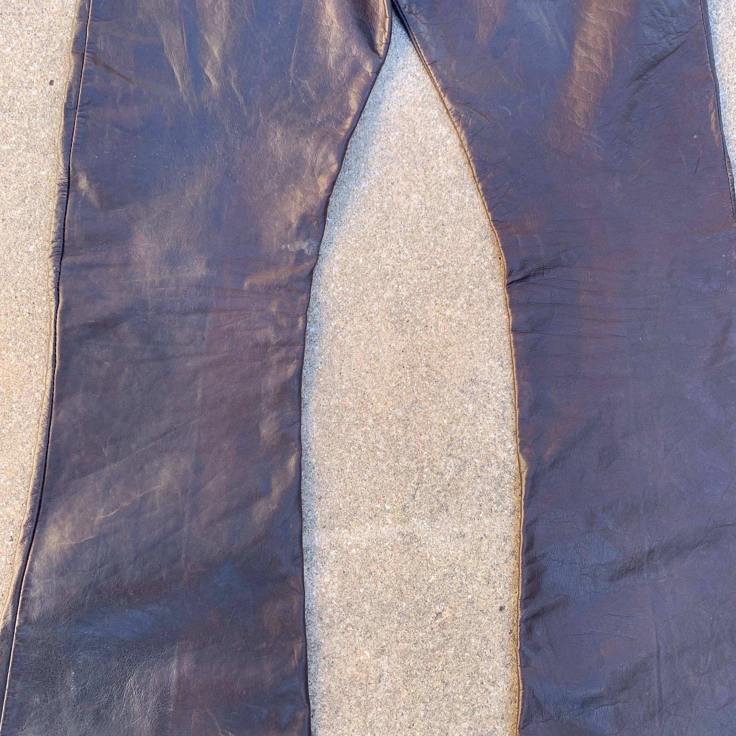 1960’s Santa Fe Leather Co Flares 31” x 32.5”
