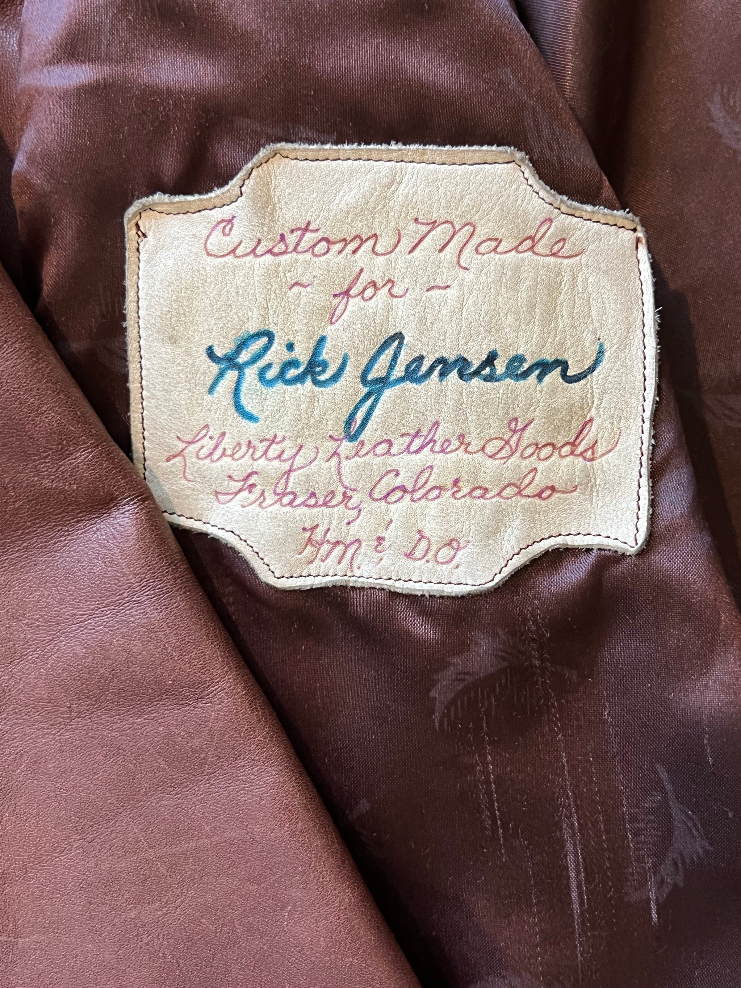 1960's/70's Handmade Tooled Leather Western Jacket XS/S