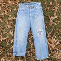 1960's Half Selvedge Button Fly Lee Riders Jeans 30.5" Waist