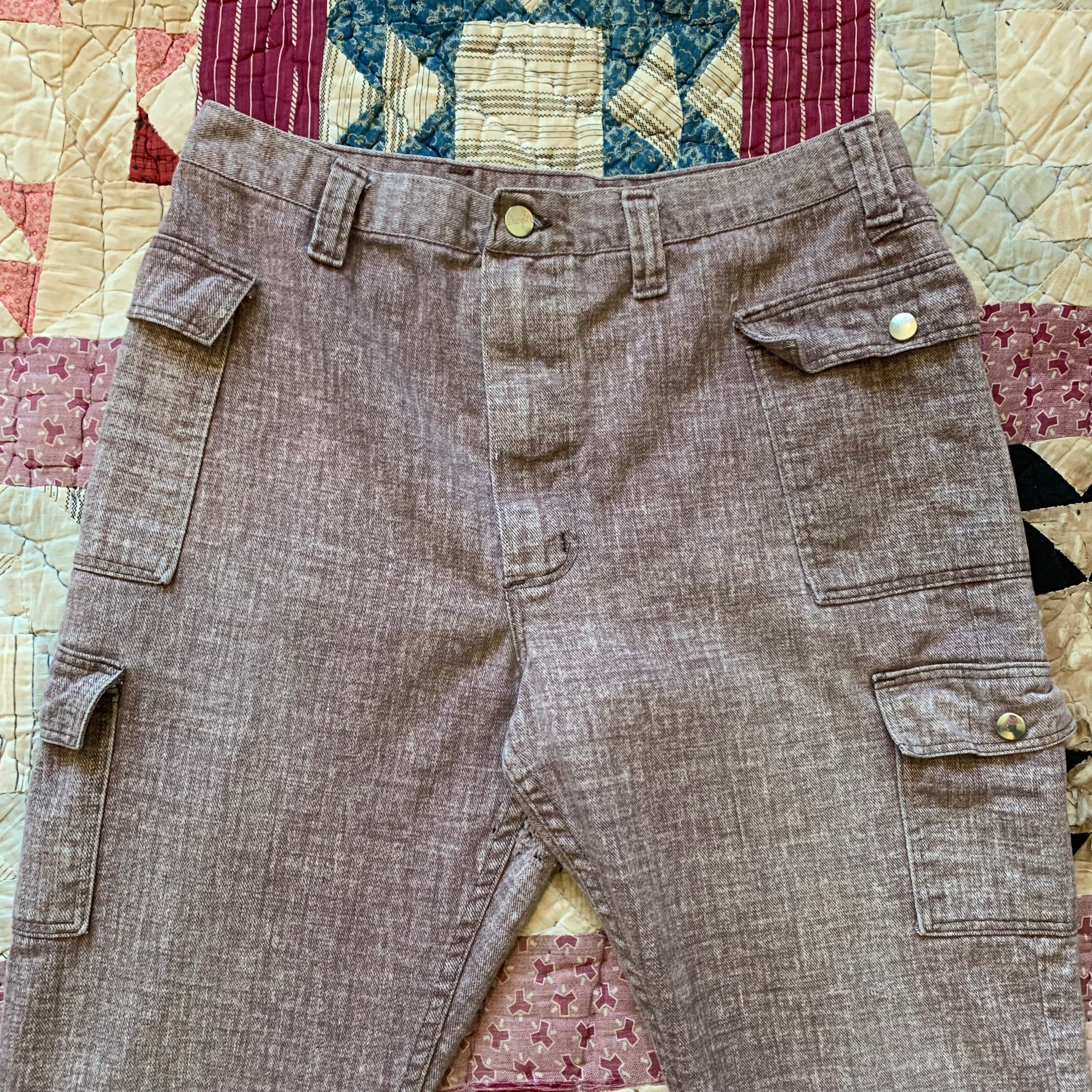 1960's/70's Wrangler Chambray Flared Bush Jeans 32" x 28.5"