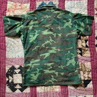 1960's Third Pattern Lowland ERDL Camo Poplin Jungle Jacket Large Regular