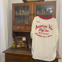 1950’s/60’s King Louie Silk Embroidered Bowling Shirt XL