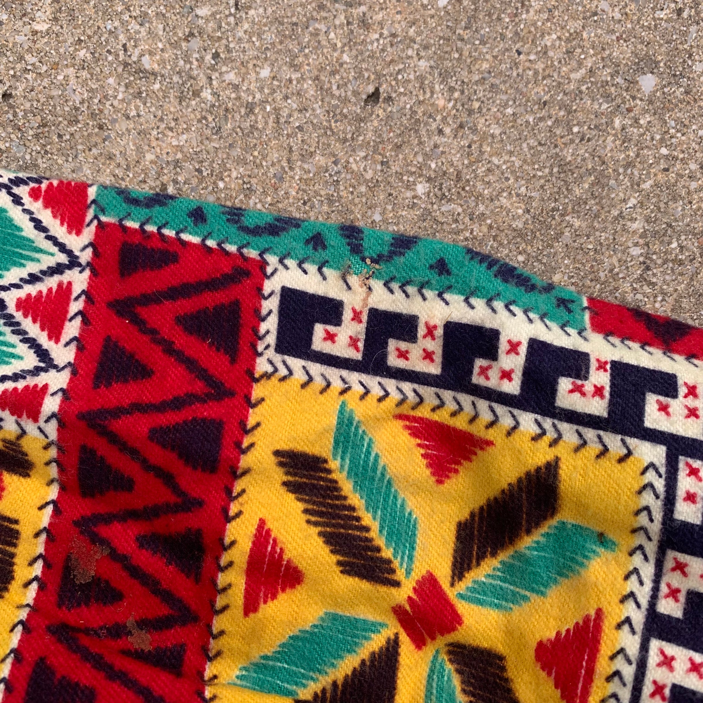 1950’s Red Kap Crazy Pattern Flannel Shirt Size 16 Small