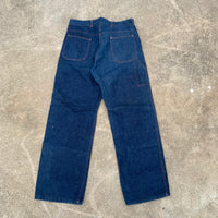 1940’s Donut Button Denim Carpenter Pants 34” x 31”