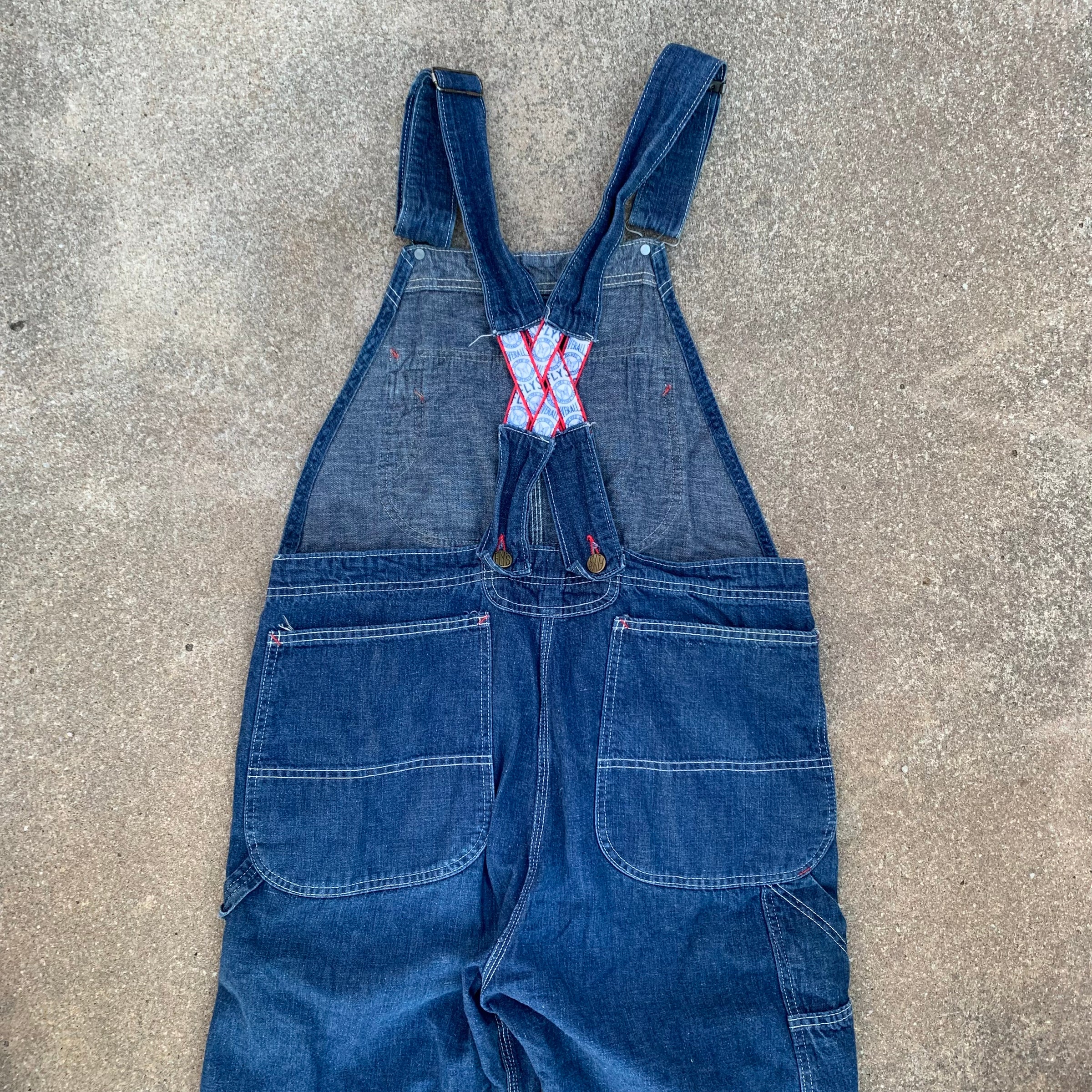 1950’s Fly’s Low-back Denim Overalls 36" x 31.5"
