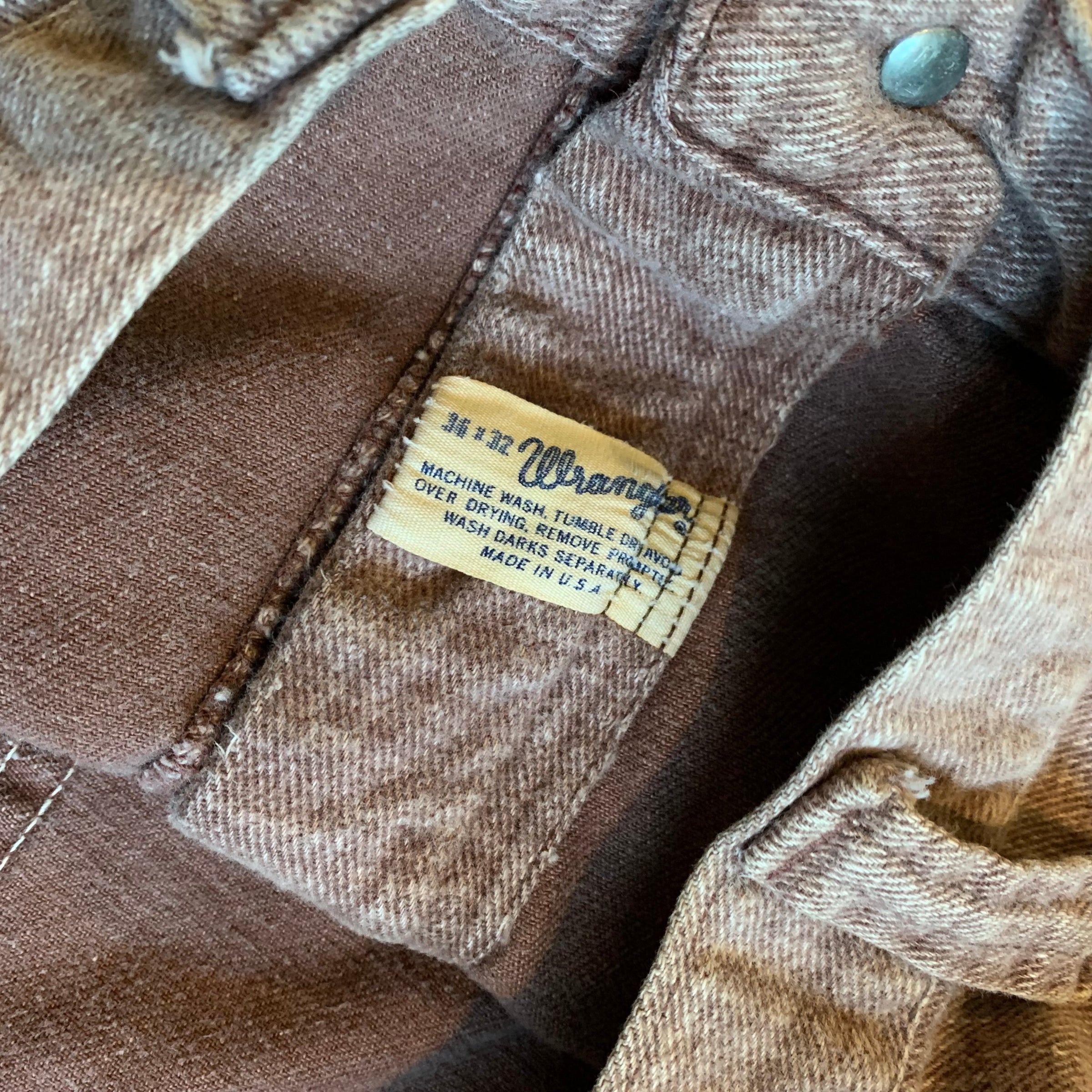 1960's/70's Wrangler Chambray Flared Bush Jeans 32" x 28.5"